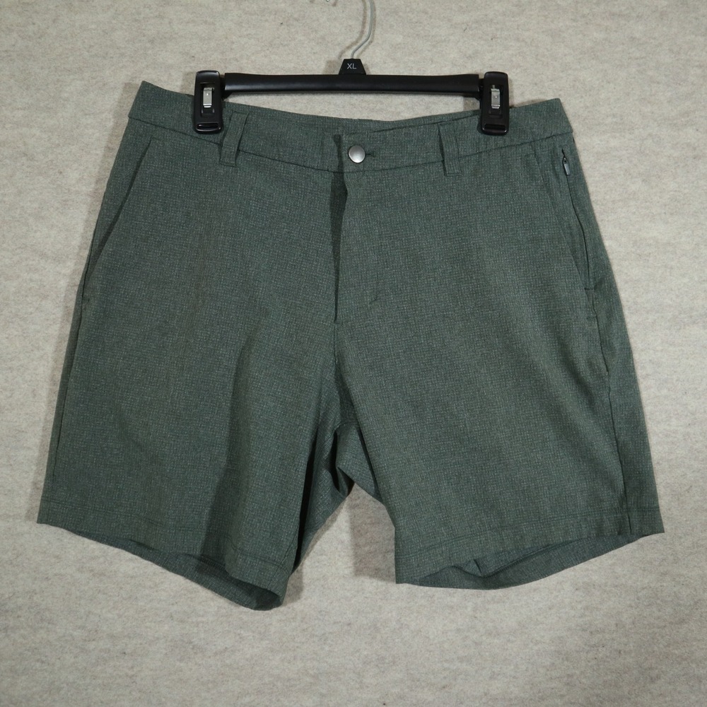 Lululemon Commission Golf Shorts Mens 32 Green Heathered Tech Stretch Utility